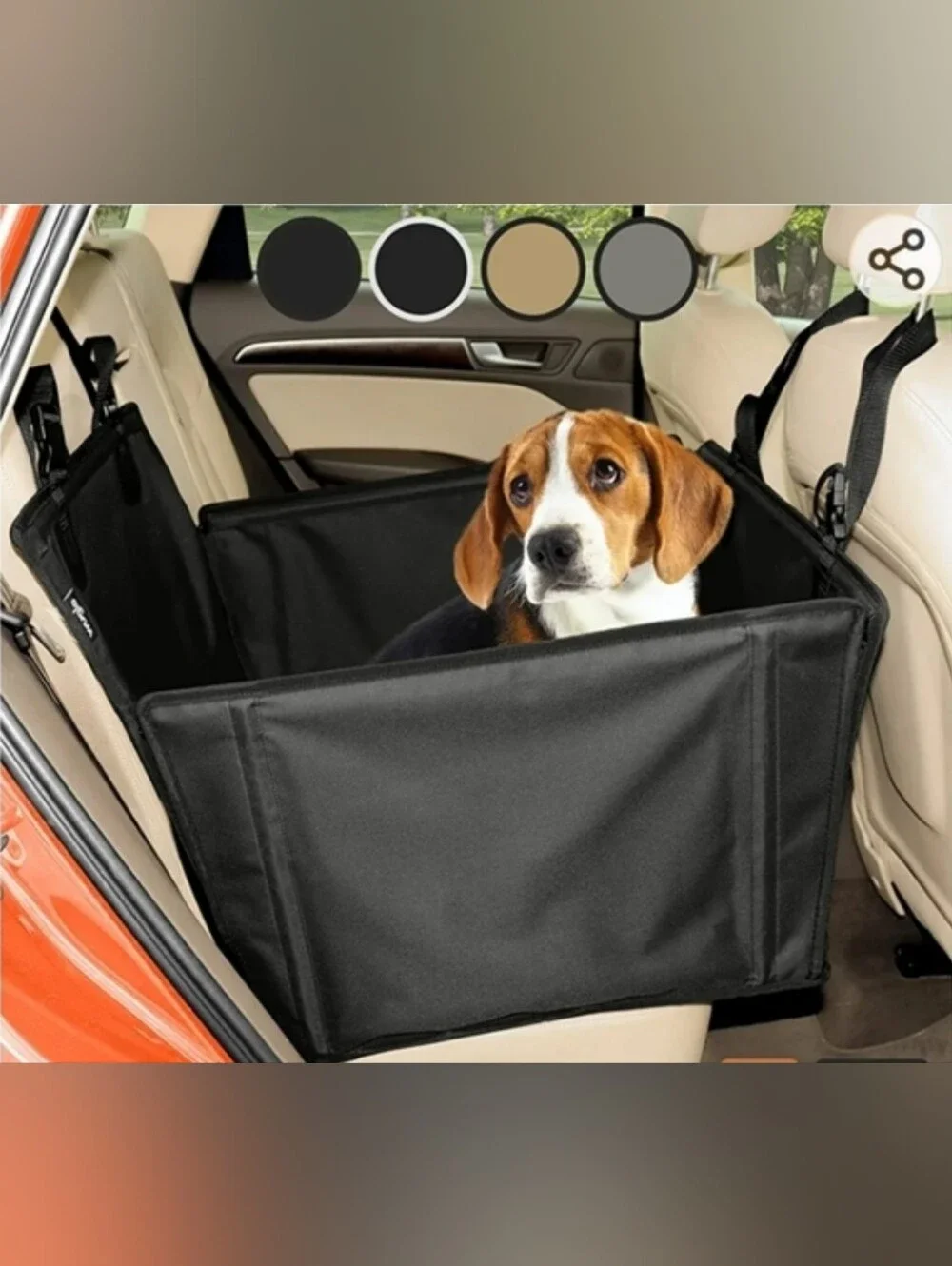 New! Wuglo Small pet animal dog car carrier portable travel seat Black